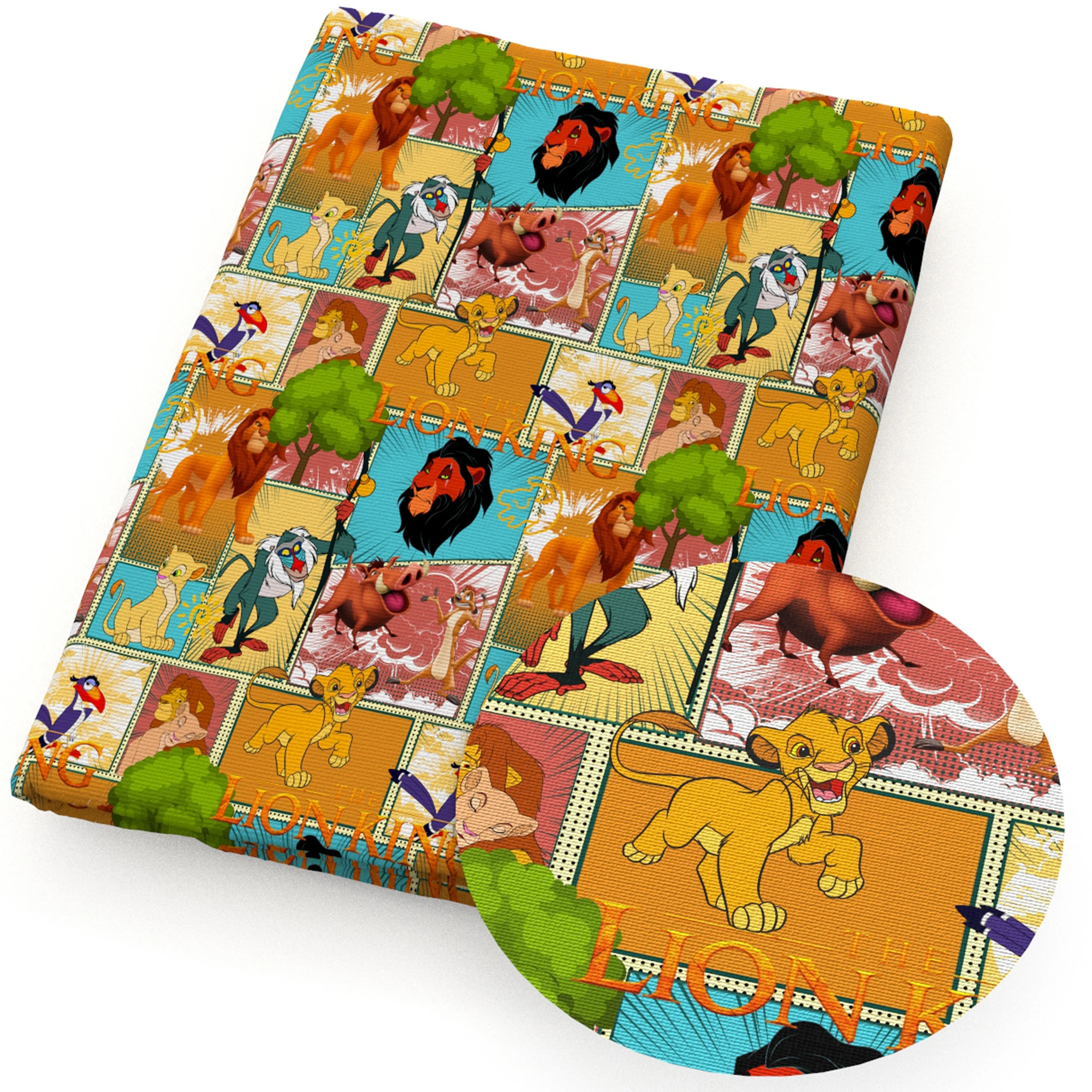 57x19.68 بوصة الأسد الملك طباعة نسيج القطن والبوليستر للحزب ديكور صياغة العلاقات الشعر DIY بها بنفسك اللحف الخياطة خليط حقيبة