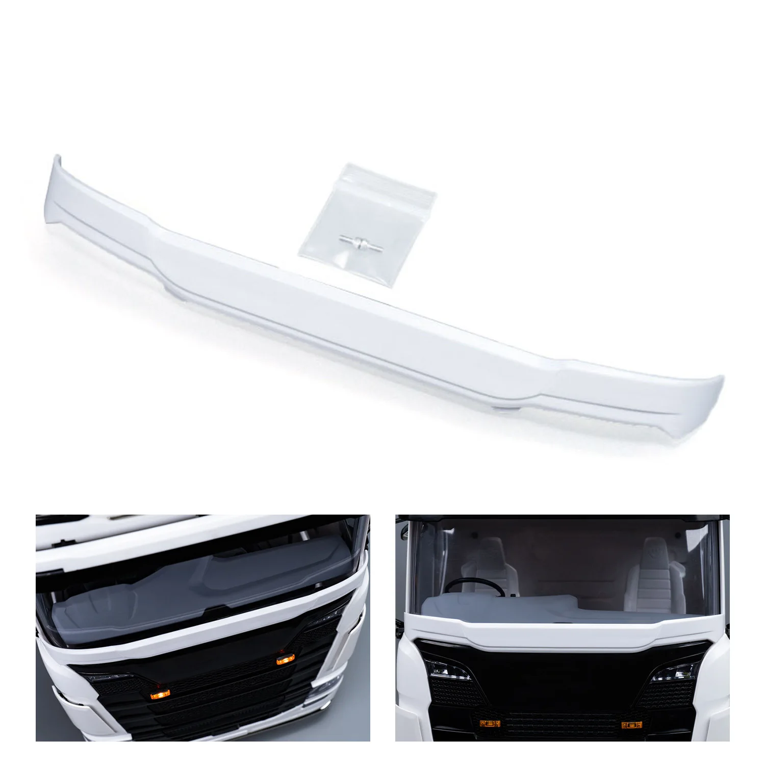

Plastic Windshield Bezel for 1/14 DIY Tamiyaya SC 770S Radio Control Tractor Truck 56368 56371 RC Lorry Car Model Upgrade Part