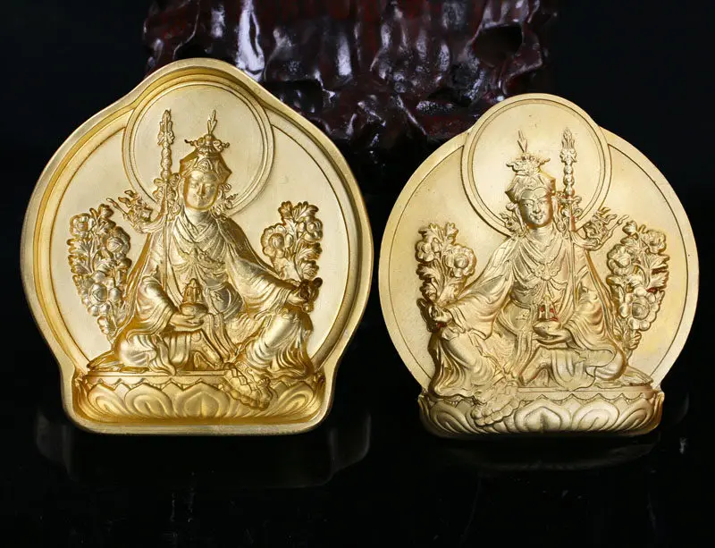 Brass Padmasambhava Tsa Tsa Mold Small Buddhist Relief Casting for Clay Art Projects, Material Shaping for Artists