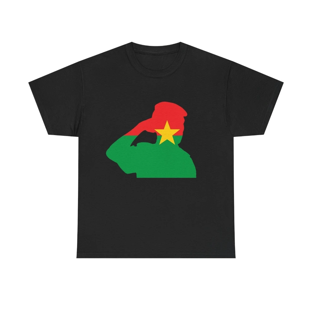Burkina Faso Thomas Sankara Salute T-shirt Unisex Activist Ibrahim Traore Graphic T Shirts Woman Man Cotton Short-sleev