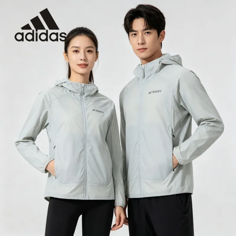 adidas Woven Detachable Hood Wind Jacket Spring Two Ways Wear Wind Block Seasonal CoatJD3504 1PCS