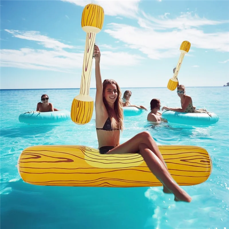 Excelentes juguetes inflables de fila flotante, juego de Fiesta EN LA Piscina para niños adultos, balsas de troncos para flottar juguetes para juegos de playa de verano