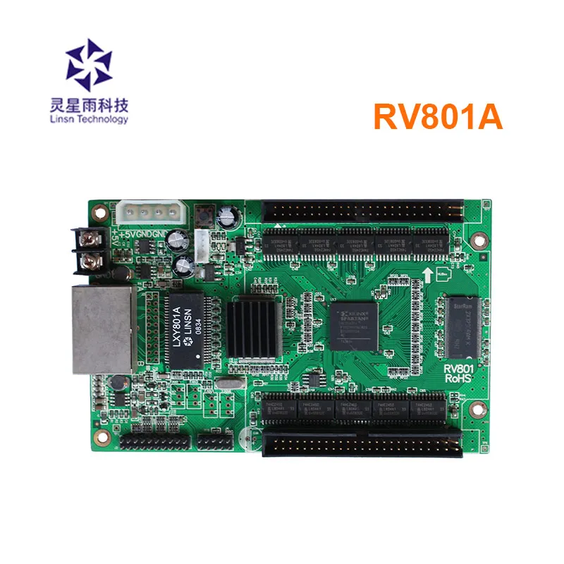 Linsn-tarjeta de Control LED RV801A, tarjeta receptora síncrona de pantalla LED, funciona con tarjeta de envío Linsn TS802D para pantalla LED fija