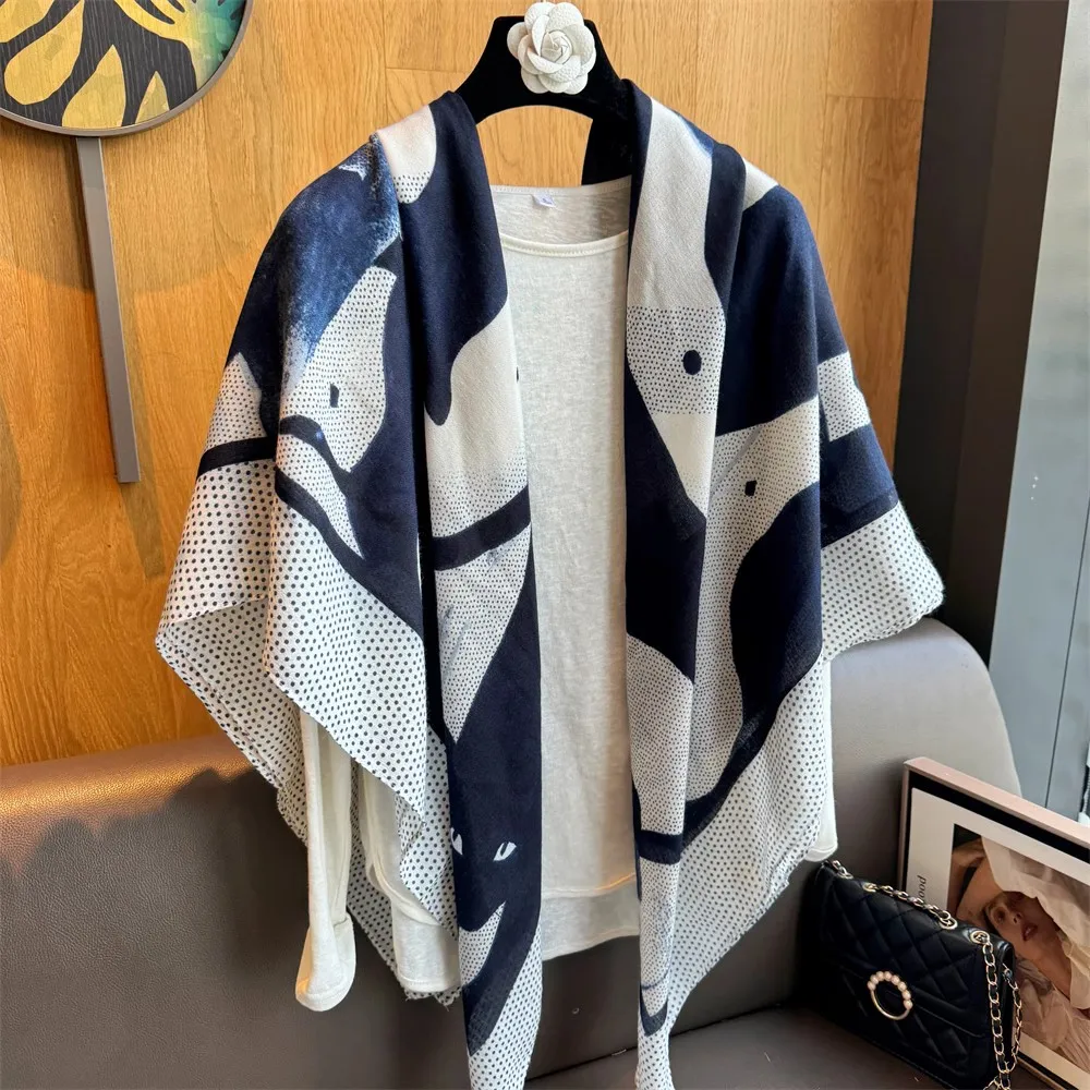 

2024 spring and summer new linen sunscreen scarf ladies size 130*130 square shawl multifunctional party with thin scarves.