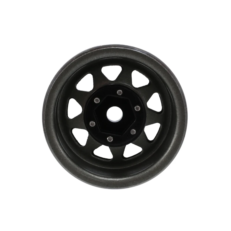 Steel 1.0 Beadlock Wheel Rim Wheel Hub For 1/24 RC Crawler Car Axial SCX24 Deadbolt C10 Jeep Gladiator Bronco