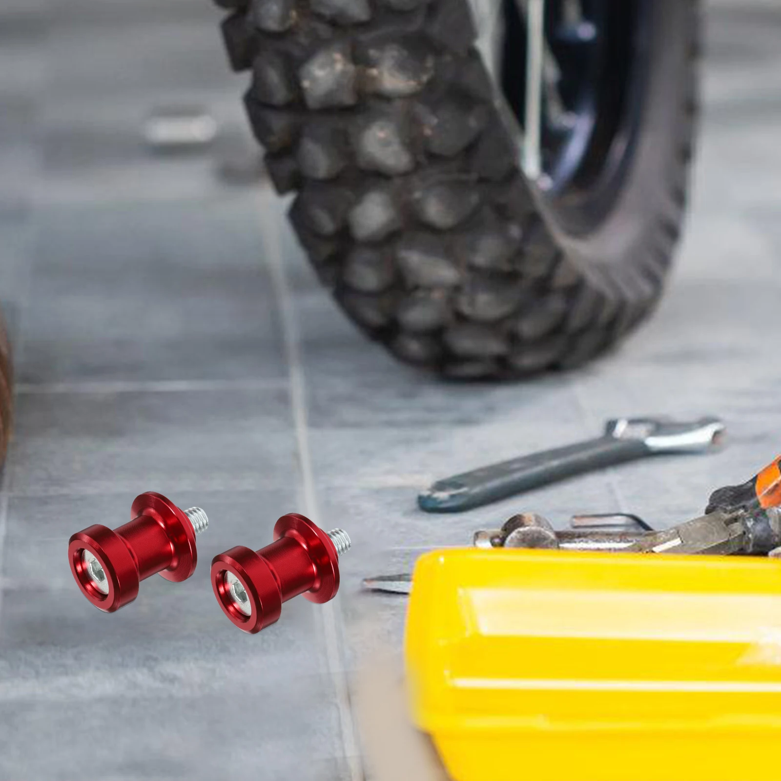 

2pcs Motorcycle Lifting Nails Aluminum Alloy Red Black 8mm Swing Arm Stand Screw Dirt Bike Accessories Enhance Stability