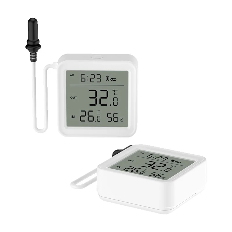 【Hot Selling Items】Tuya Smart Home Wifi Temperature & Humidity Sensor With 1M External Probe App Remote Viewing Temperature Humi