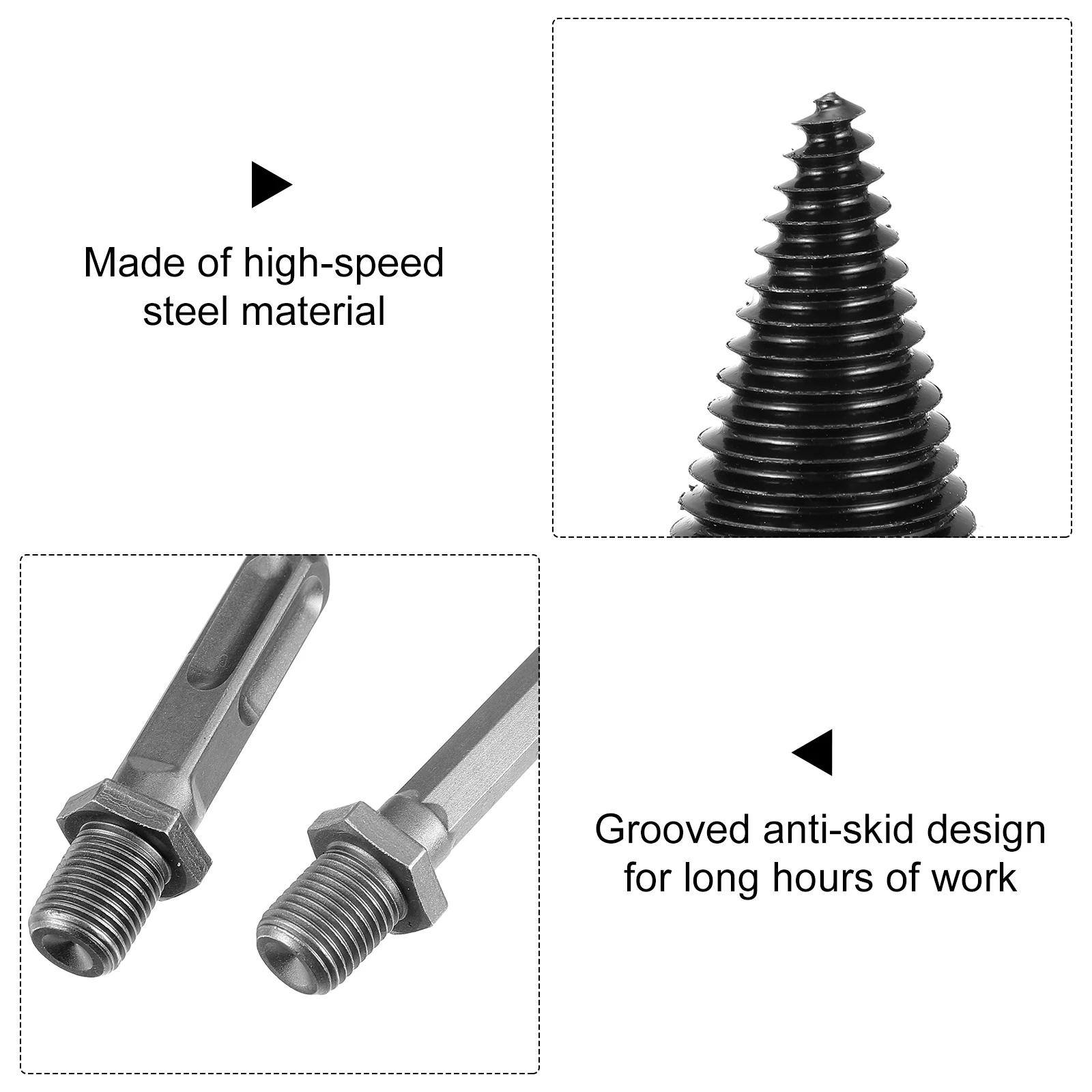 

5Pcs Heavy Duty Steel Wood Splitting Drill Bit Sturdy Multifunctional Suitable Family Camping Farm Work