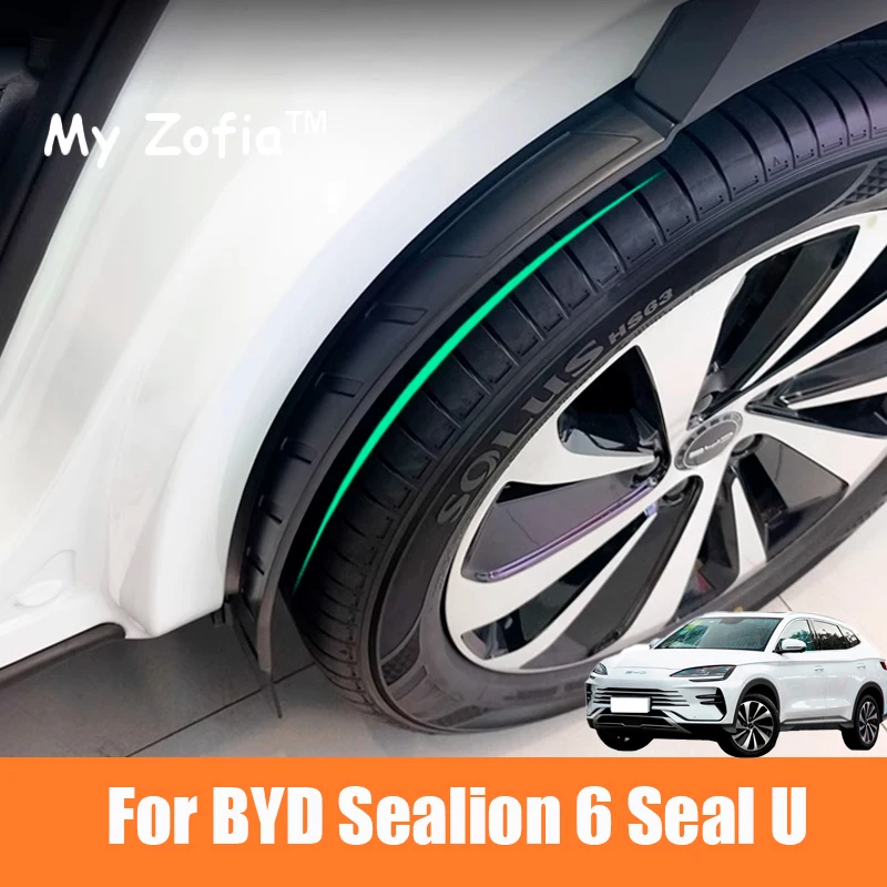 

For BYD SEAL U SEALION 6 2023 2024 2025 Car Rear Wheel Arch Flare Fender Liner Splash Guards ABS Mud Flap Protect Accessories