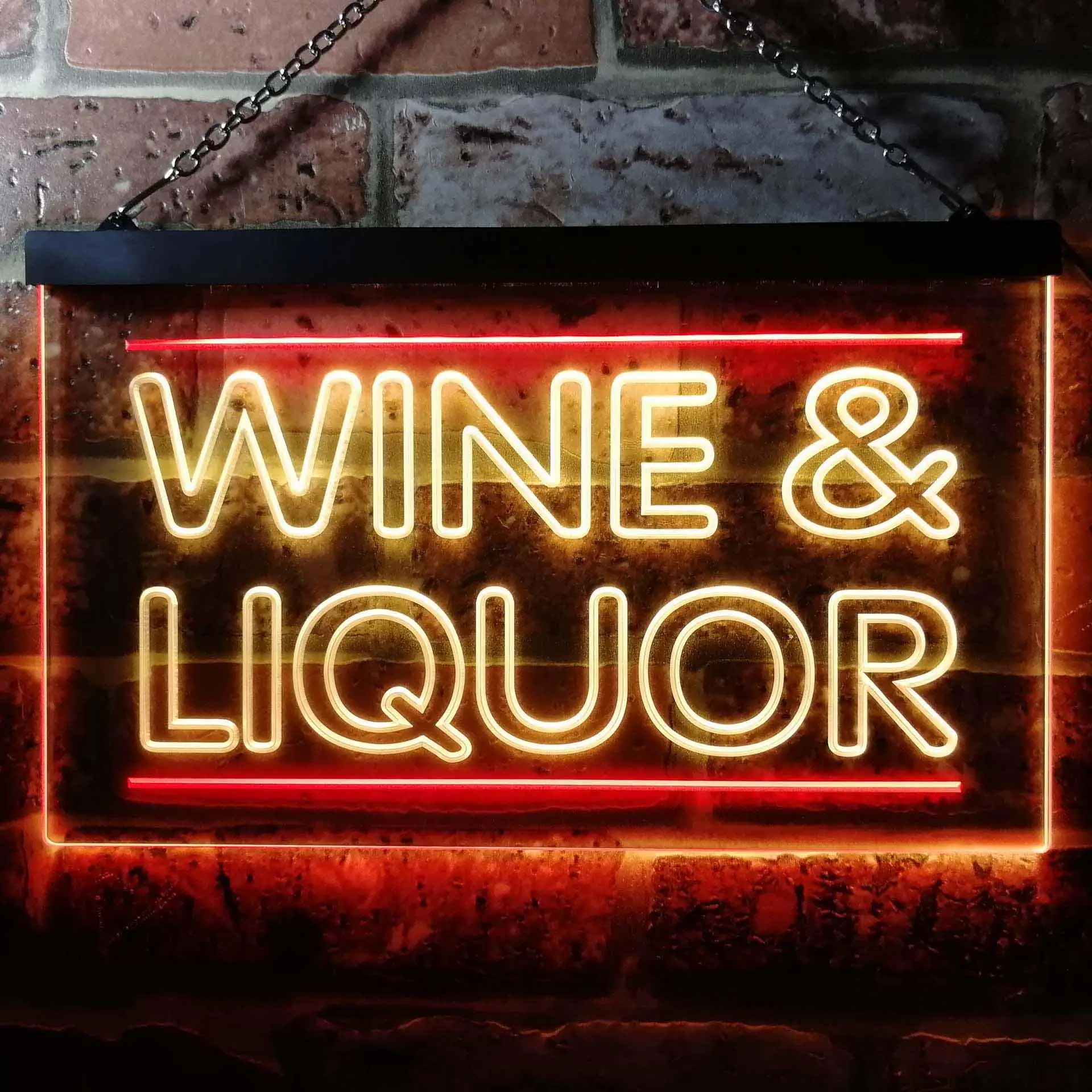 

WING & LIQUOR Dual Color Led Neon Sign st6-i0405