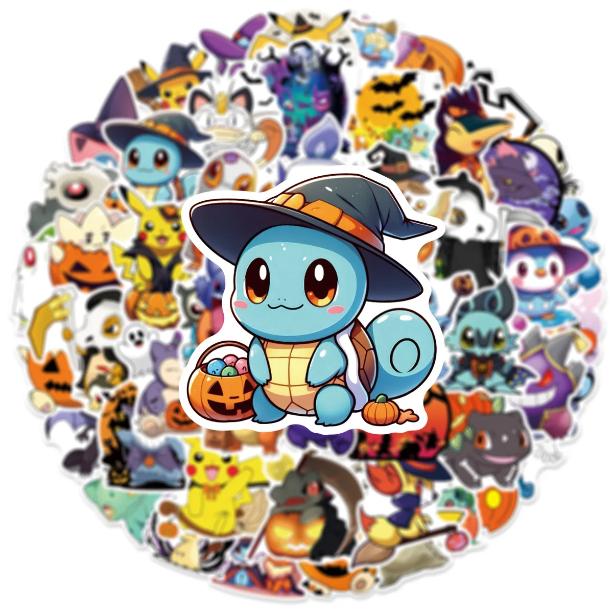 

10/30/50PCS Halloween Pokémon Anime Cartoon Sticker DIY Phone Laptop Luggage Skateboard Graffiti Decals Fun for Kid Toy