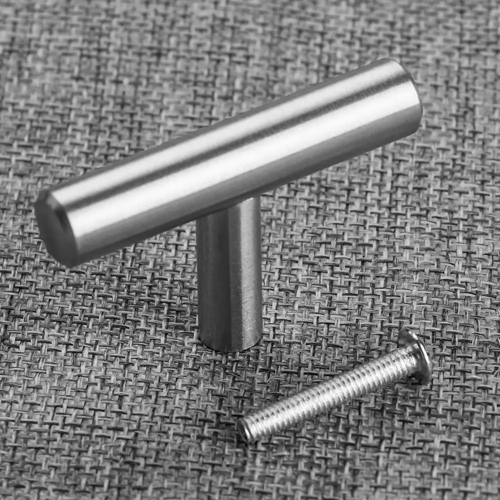 5-45cm Stainless Steel Hollow Knobs With Screws T-Bar Handle Wardrobe Drawer Cabinet Door Pulls Furniture Parts Minimal Design