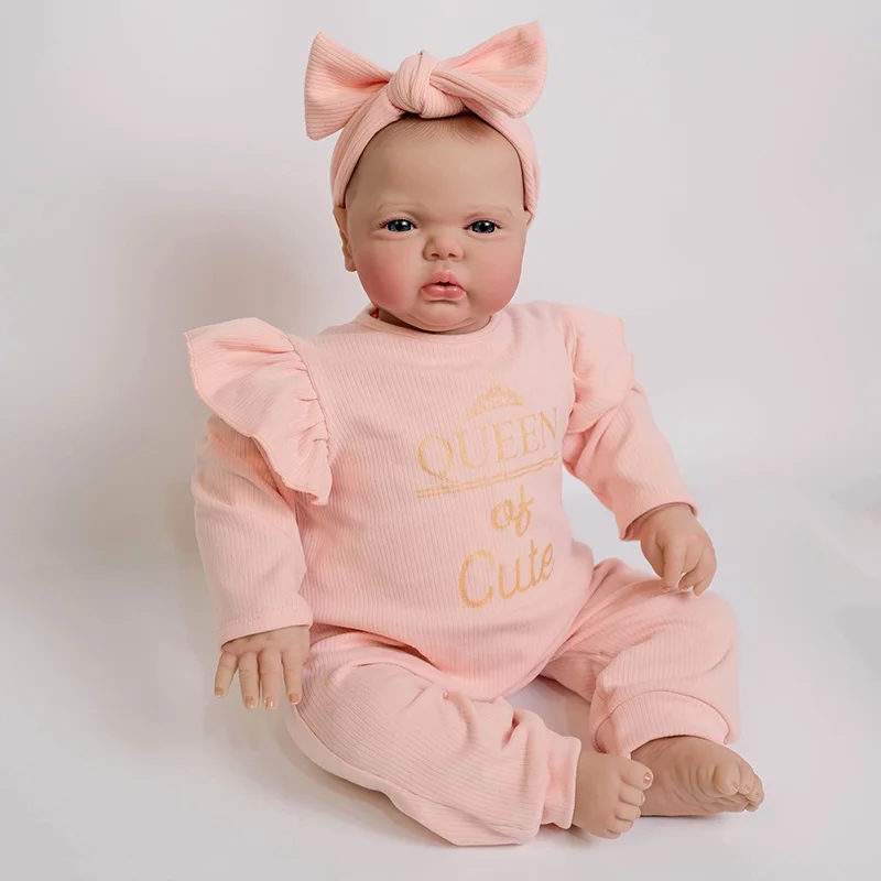 

24inch Soft Body Awake Pickle Reborn Baby Toddler Doll Lifelike 3D Painting with Visible Veins High Quality Doll