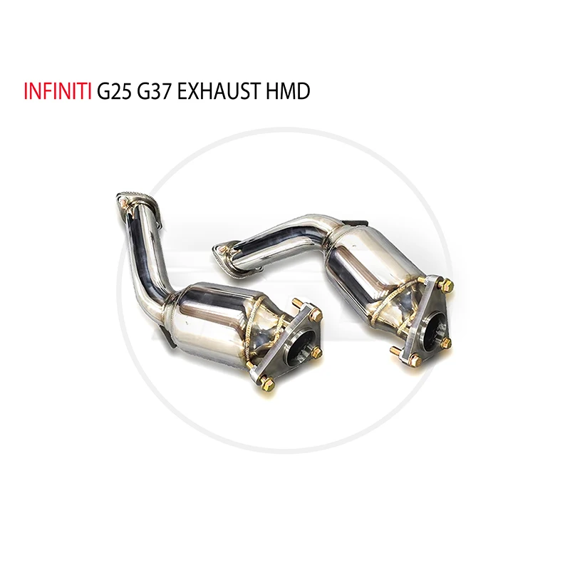 HMD Exhaust Manifold Downpipe for Infiniti FX35 G25 G37 Car Accessories With Catalytic Converter Catless Intake Header