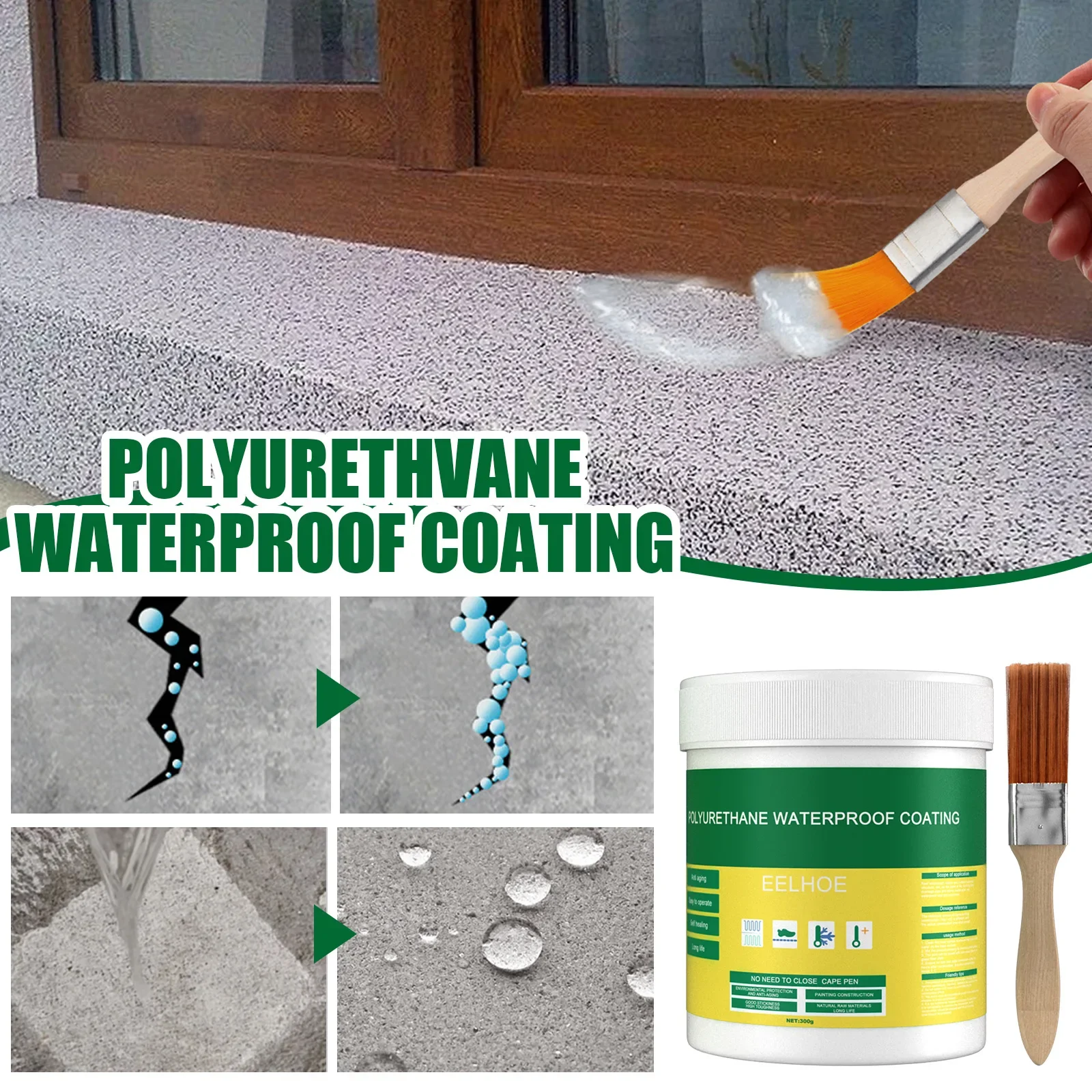 Transparent Waterproof Adhesive Exterior Walls Bathroom Toilet Floor Tiles Permeable Waterproof Agent Wall Leak Proof Coating