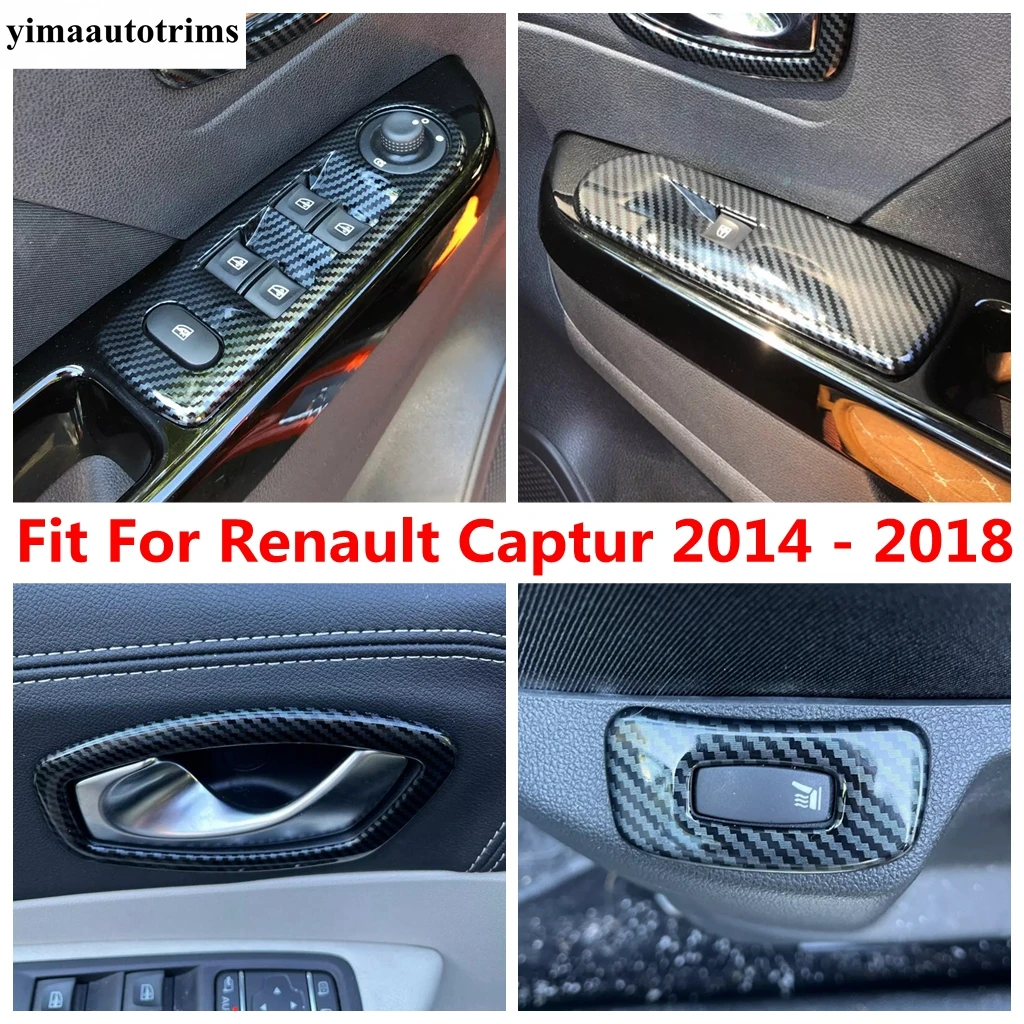 

Window Lift Panel / Steering Wheel Frame / Handle Bowl / Seat Heating Button Cover Trim Accessories For Renault Captur 2014-2018