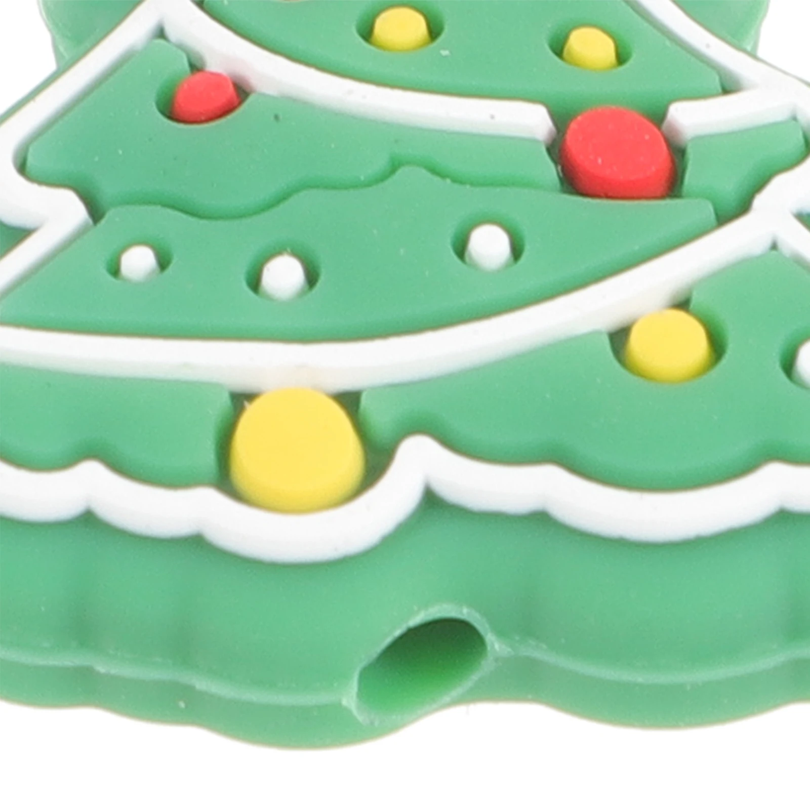 

20 Pcs Christmas Charms for Jewelry Tree Silicone Beads Craft Scattered Plastic Green Bulk