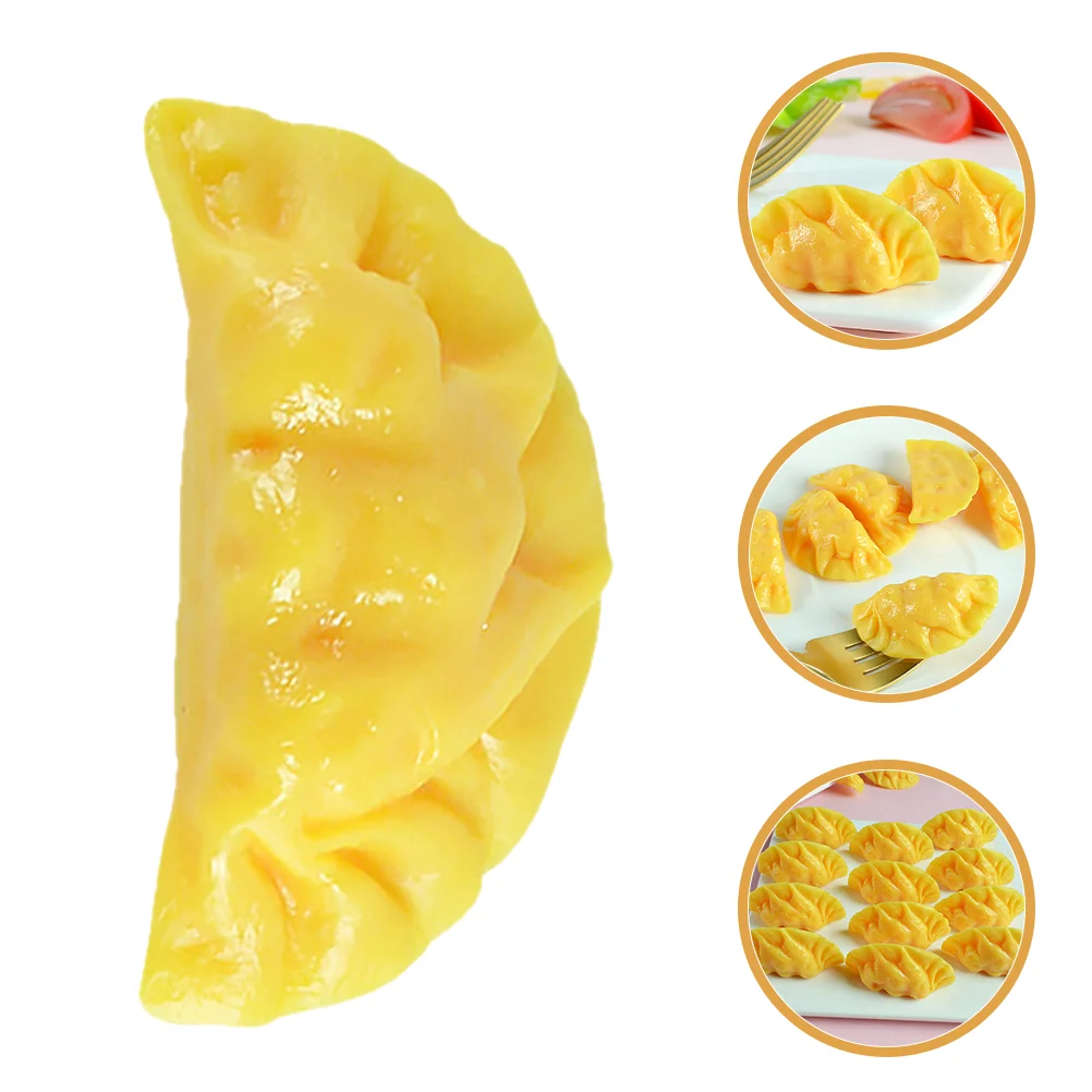 5pcs Simulation Fake Egg Dumpling Desktop Artificial Egg Dumpling Lifelike Food Photography Prop Fake Egg Dumpling Model