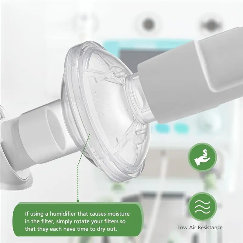 A74X-Universal Inline Filter For CPAP And Bipap Machines, For Dreamstation & For Resmed 22MM Tubing Machines 9 Packs