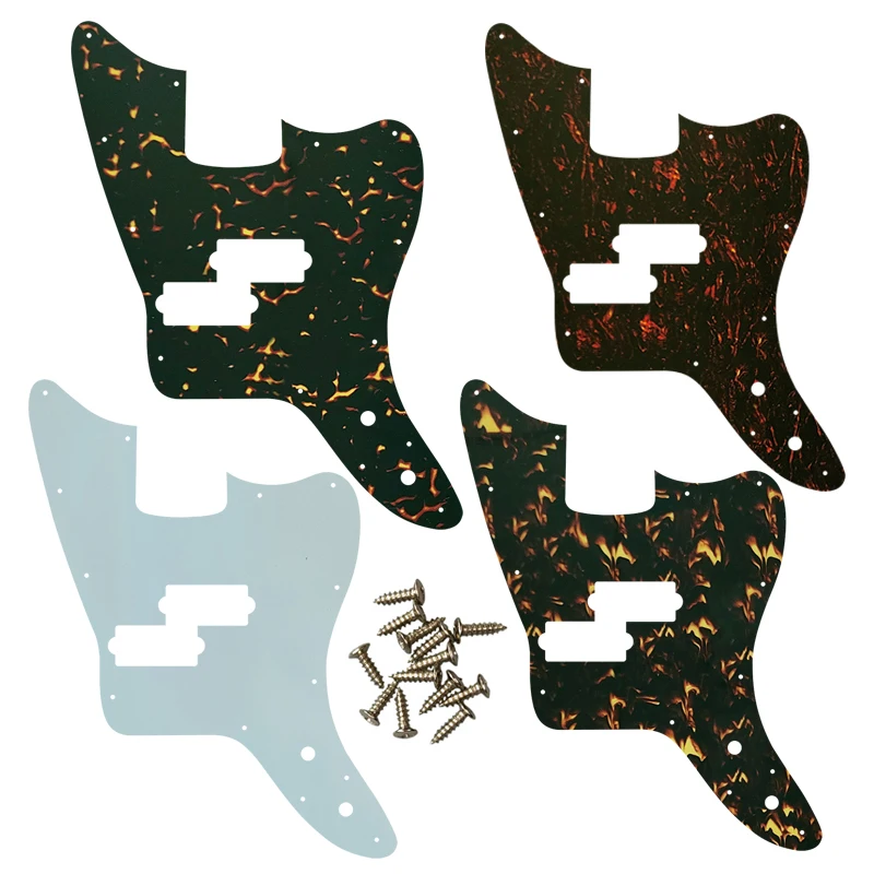 Fei Man - Custom Pickguard Parts For US Fender MH Signature Jaguar Bass Guitar Pickguard, Multicolor Choice