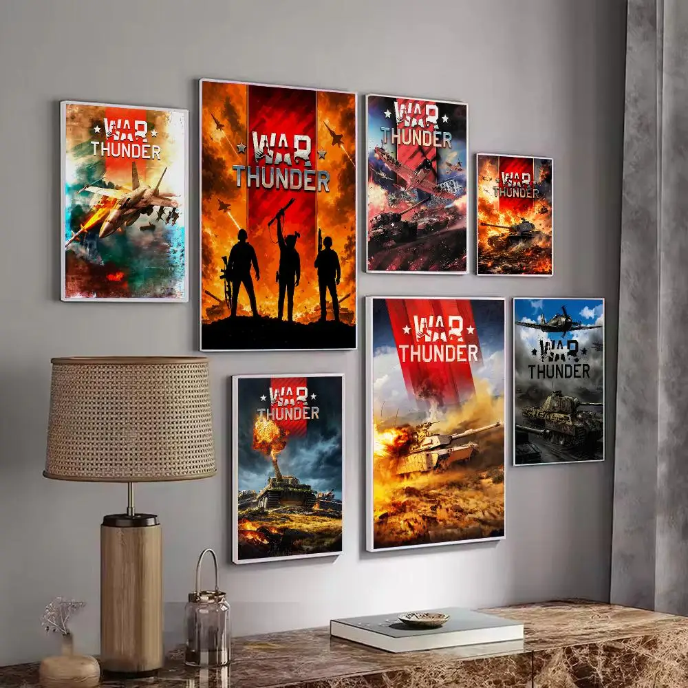 Combat Game W-War T-Thunder Poster Wall Art Print Sticker for Bedroom Living Room Dorm Office Modern Home Decor