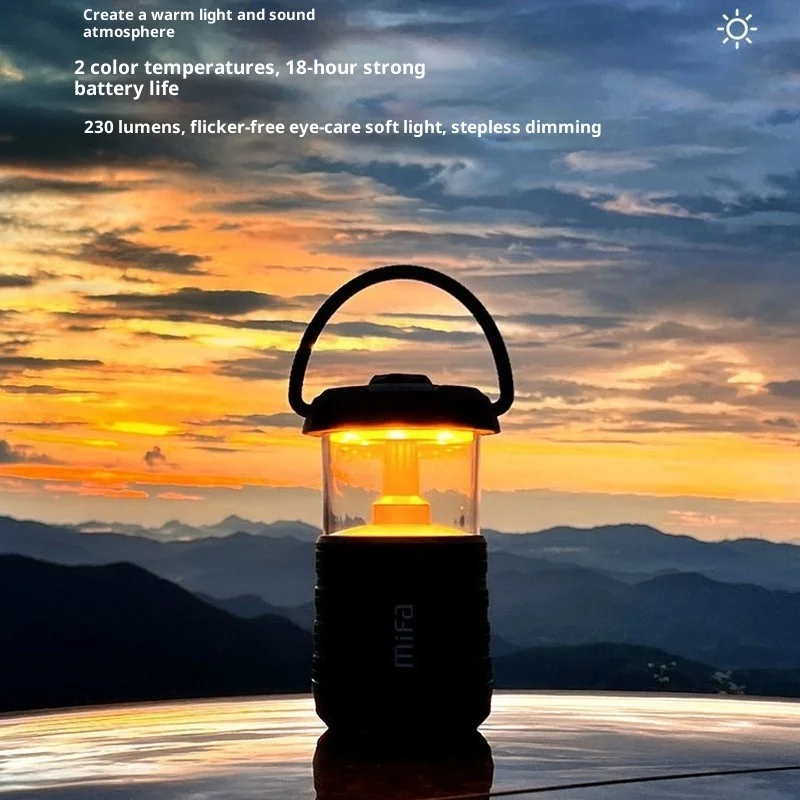 Стерео лампа для кемпинга MIFA, портативный Bluetooth-динамик с окружающим освещением для улицы, высококачественный водонепроницаемый небольшой сабвуфер.