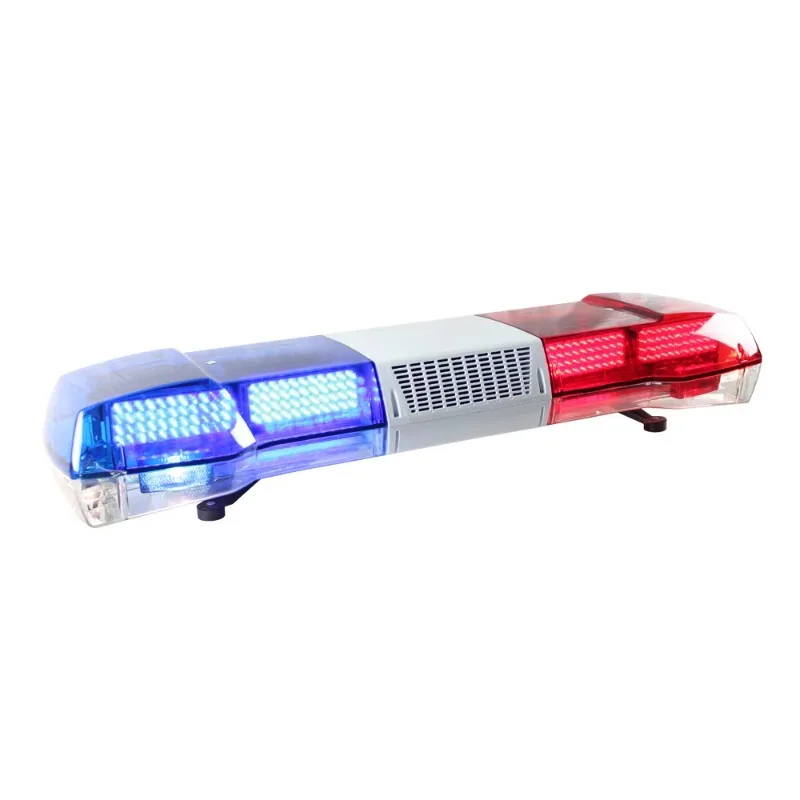 Blue and Red LED Car Safety Warning Light Bar with Built-in Speaker New Condition for Car Emergency Build F002
