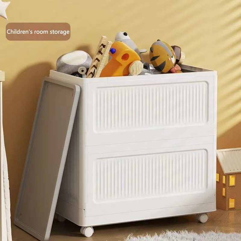 Cream Style Multifunction Large Capacity Plastic Storage Box Organizer for Home Organization Kids Clothes Socks Container