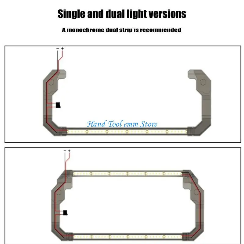 

H37F LED Light Strips for MK4 3D Printer Accessory, 2Color LED Light Strips With Easy Mount Easy Installation Lighting