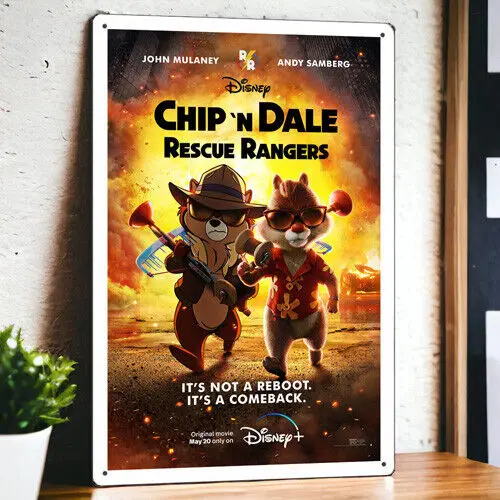 Chip 'n' Dale: Rescue Rangers 2022 Metal Movie Poster Tin Sign Film 8