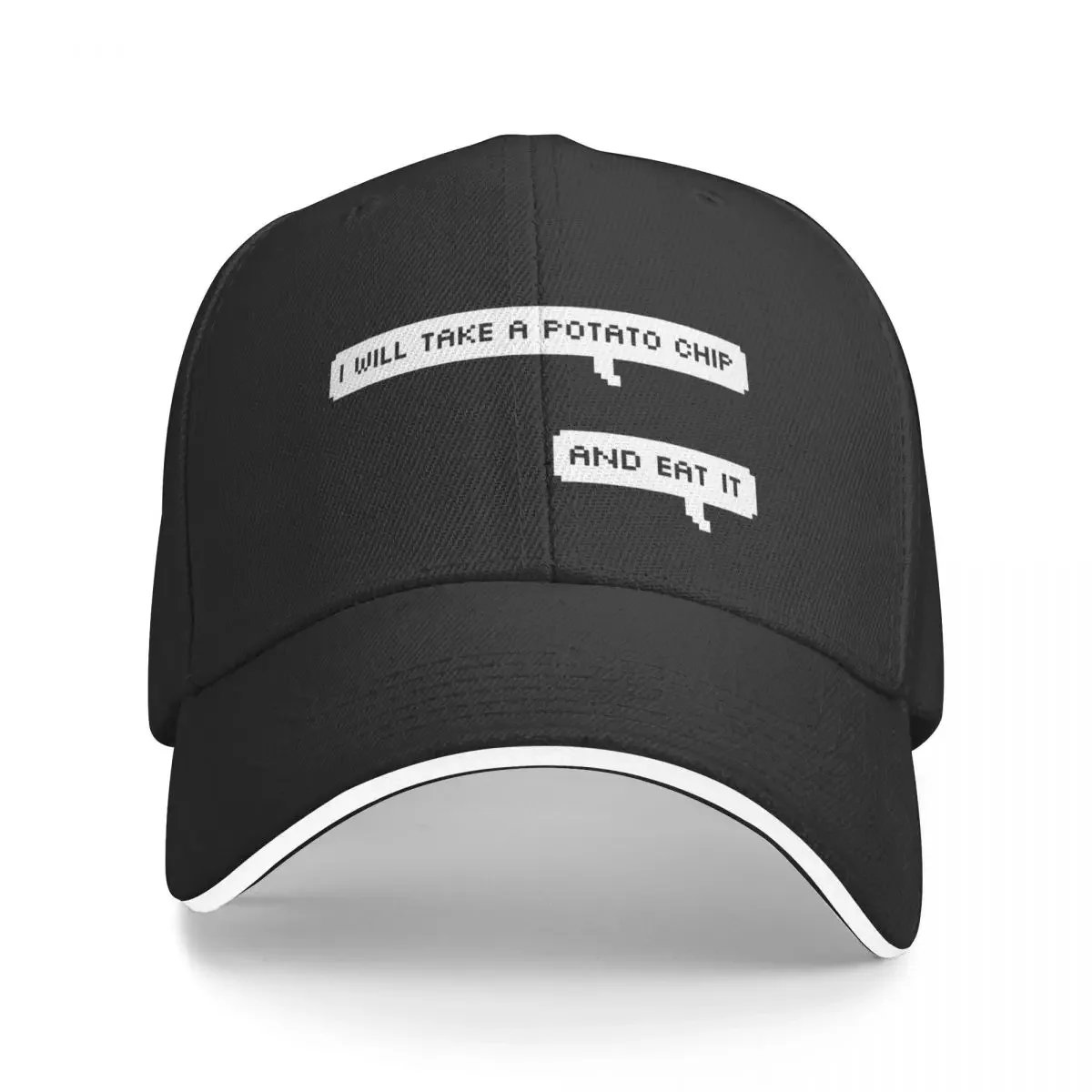 

I Will Take A Potato Chip And Eat It - Pixel Speech Bubble Baseball Cap birthday beach hat Thermal Visor Baseball Men Women's