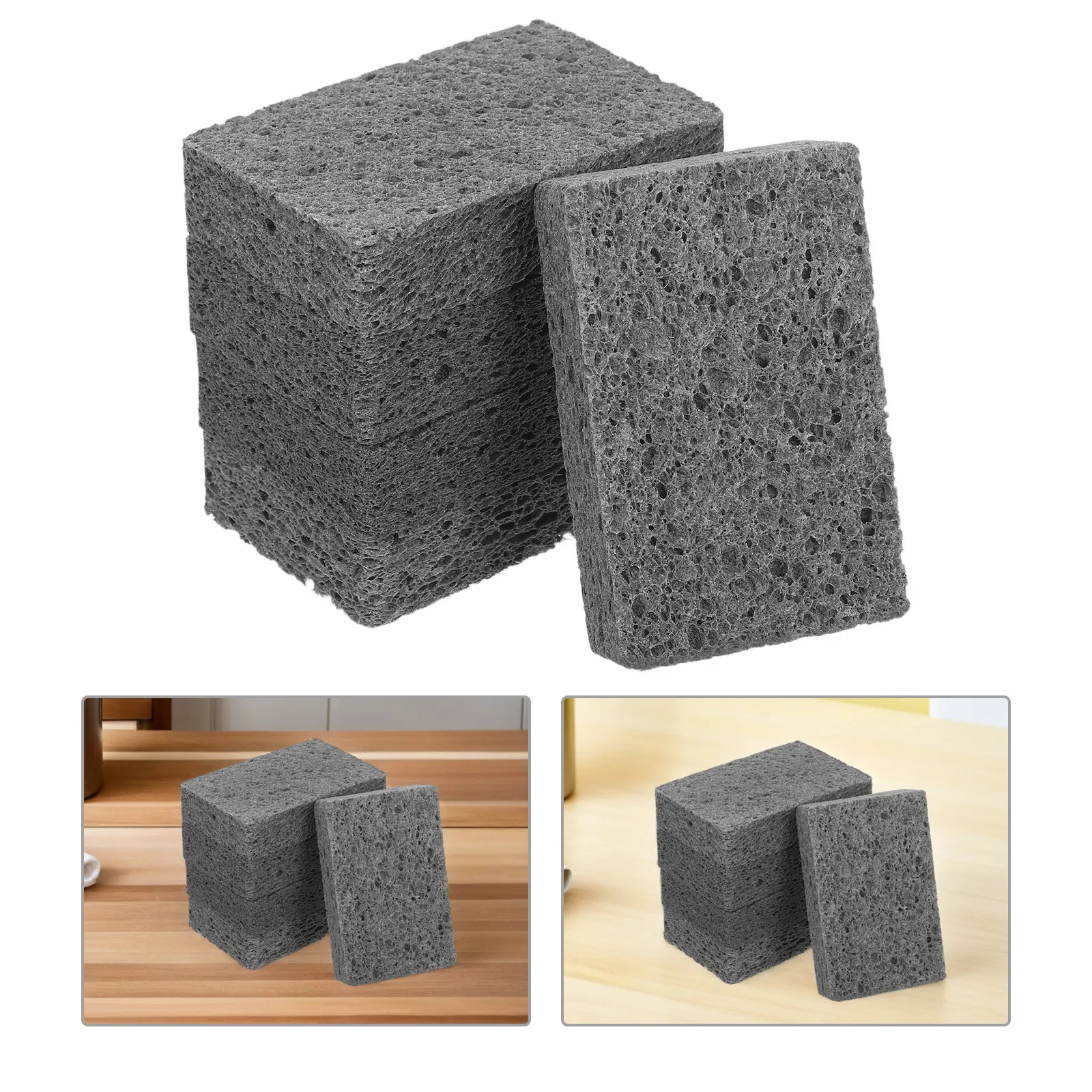 

20pcs Wood Pulp Sponge Scrubber: Cellulose Sponges Kitchen Cleaning Pads Non Scratch For Dishes Bathroom Reusable Bulk