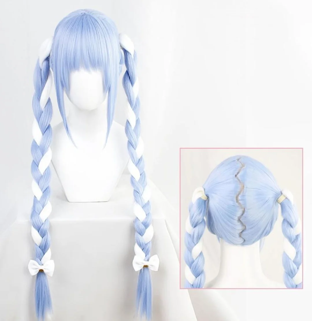 Cosplay Hololive Usada Pekora VTuber Wig Anime game party braid wig