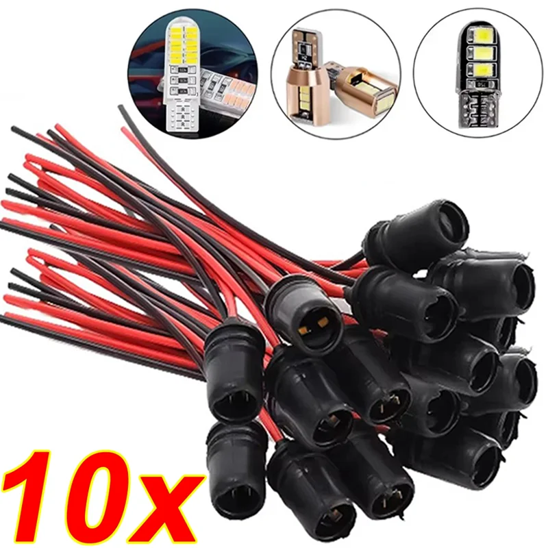 1/3/5/10Pcs T10 W5W Car Dashboard Wedge Light Bulb Socket Connector Holder Extension LED Lamp Bulb Base Holder Light Bulb Plug