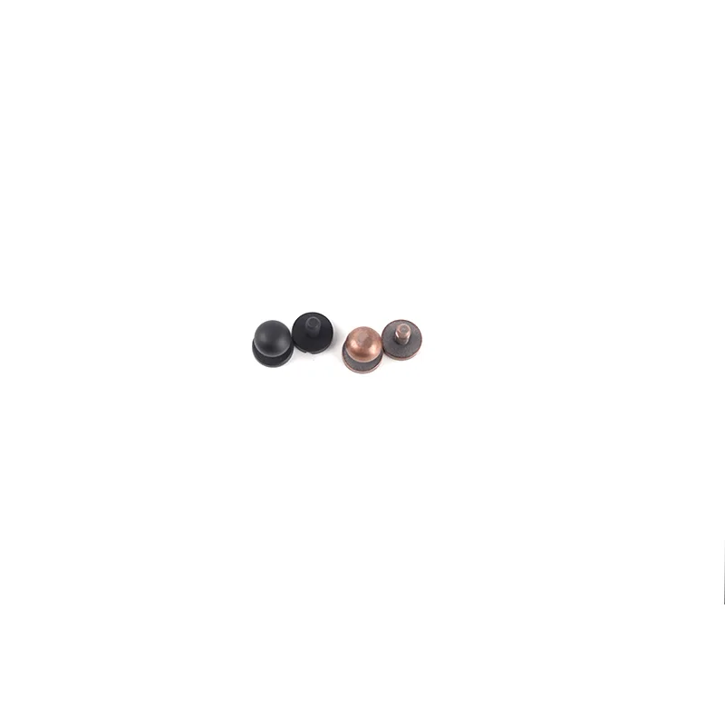 10 Sets of 8mm Copper Material Button Stud Mushroom Head Rivets, Leather Craft Rivets, Bag Belt DIY Assembly Screws