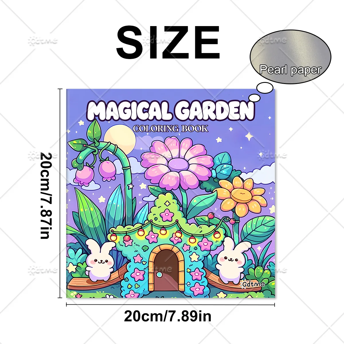 MAGICAL GARDEN Malbuch für Erwachsene, 24 Seiten, kräftige, einfache Muster, Stressabbau, Entspannung, DIY-Kunst, Zeichnen, Malen, Hobbybuch – Detail 3