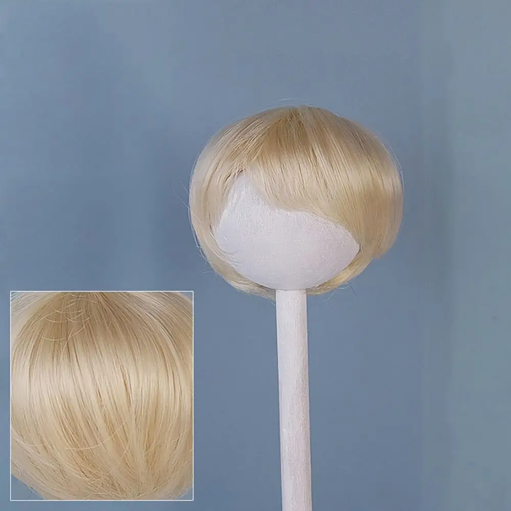 Peruka dla lalek wysoka dla lalek 1/6 BJD/SD 16,5-17,5CM obwód głowy temperatura włókno prosta fala krótkie włosy peruka wymienna
