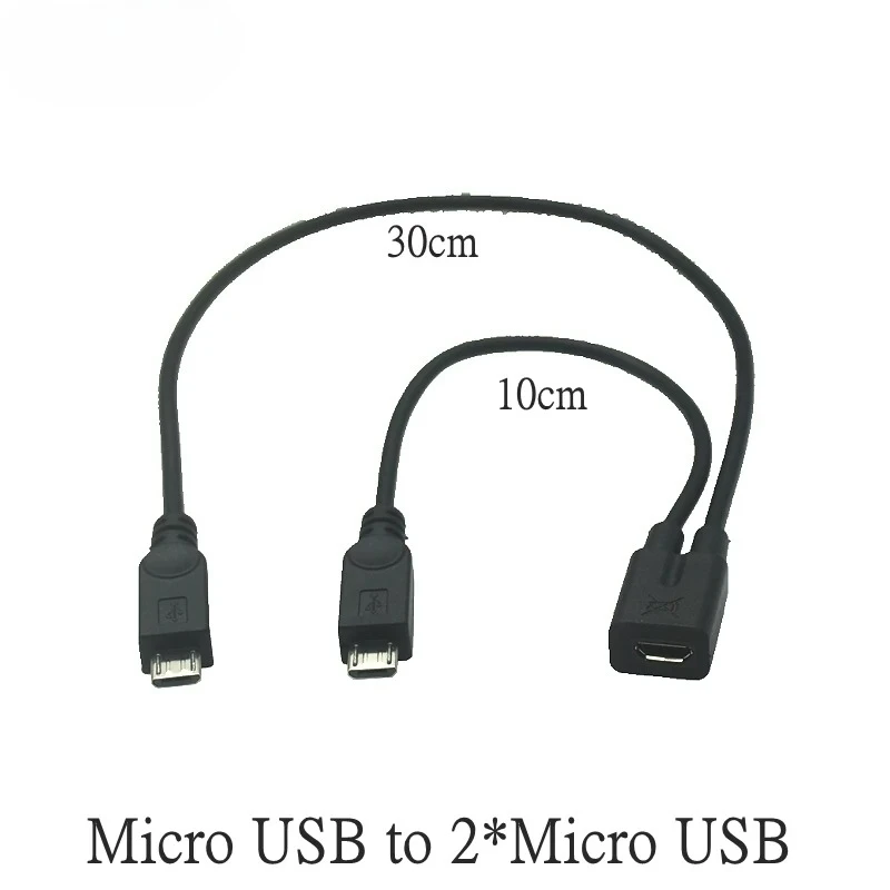 Type-c USB 3.1 / Micro USB 1 Female to Micro/Mini USB Type-c Type B Male Y Splitter Charge Extension Date Splitter Adapter Cable
