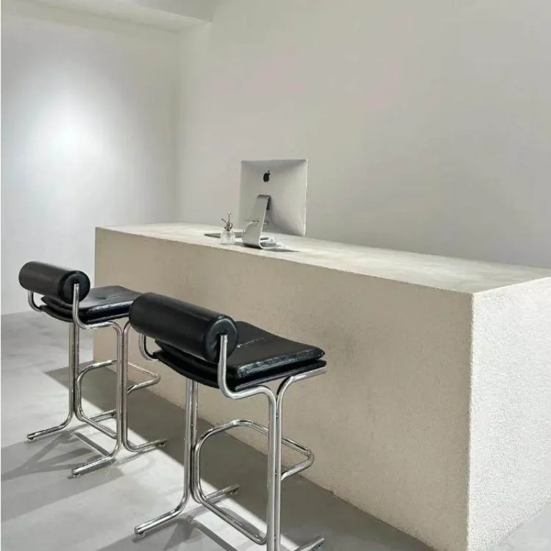 Design Back Support Bar Chair Luxury Modern Metal Upholstered Nordic Bar Chair Dining Office Sillas Para Barra Club Furniture