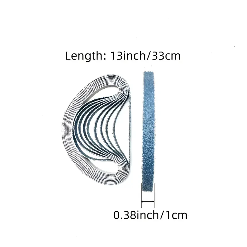 15 Pieces 10x330mm Sanding Belts Fused Alumina Zirconia 3/8