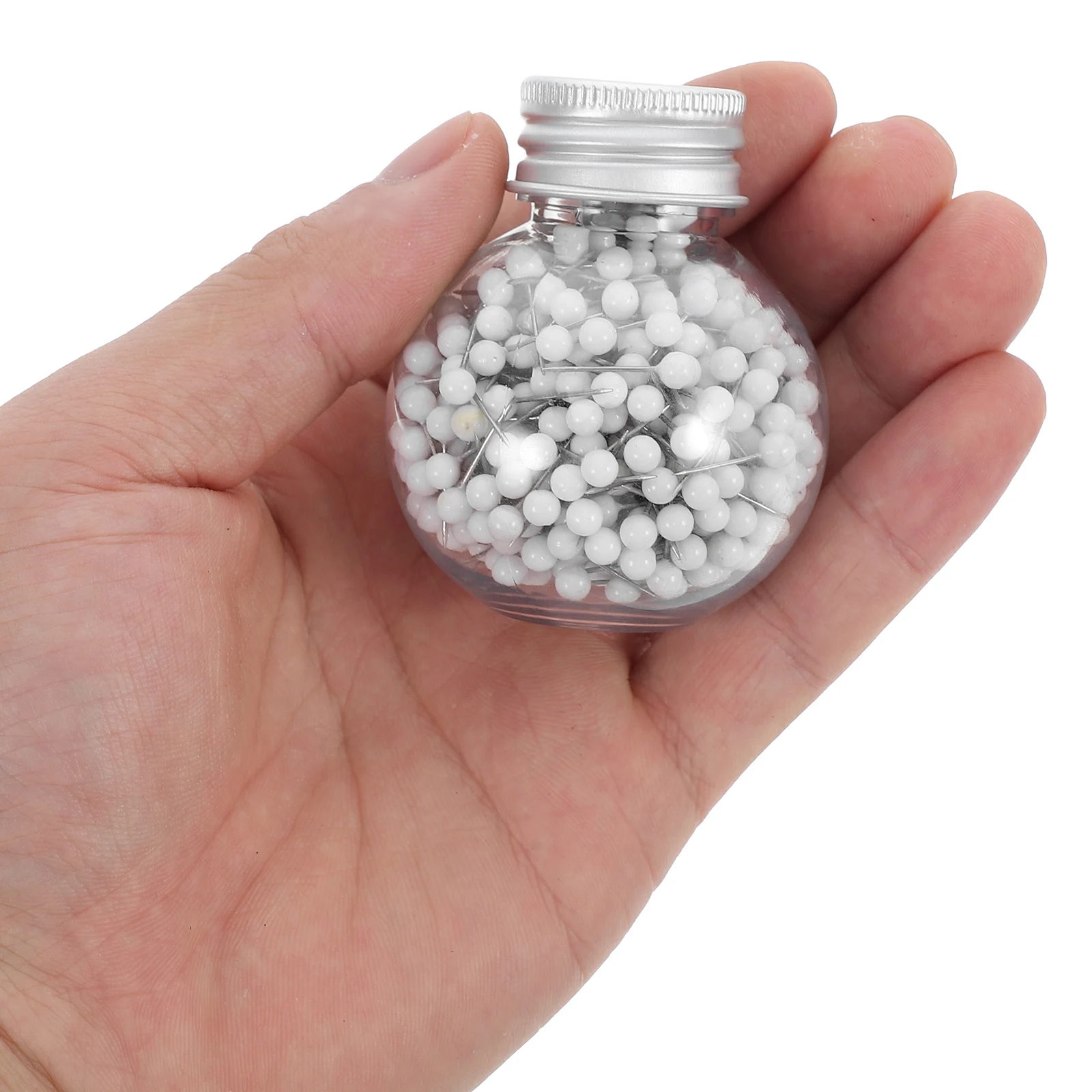

600pcs Colorful Ball Head Sewing Pins Stainless Steel Fabric Positioning Needles for Garment DIY Craft Storage Bottle Included