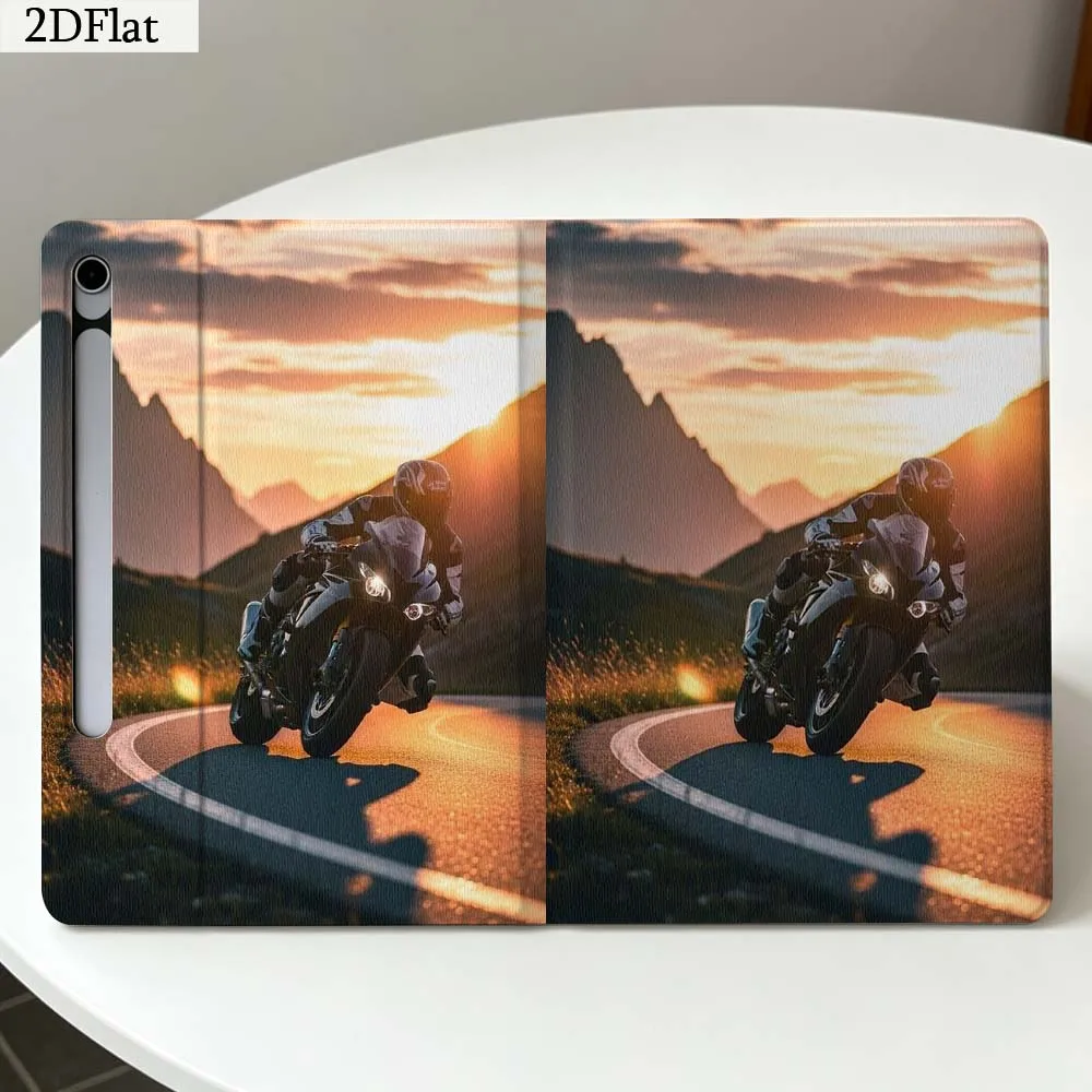 Speeding Motorcycle Racer For Samsung Galaxy Tab S11 S10 S9 S8 S7 S6 A11 A10.1 A9 A8 A7 Ultra FE Plus Soft Tablet Case Gift