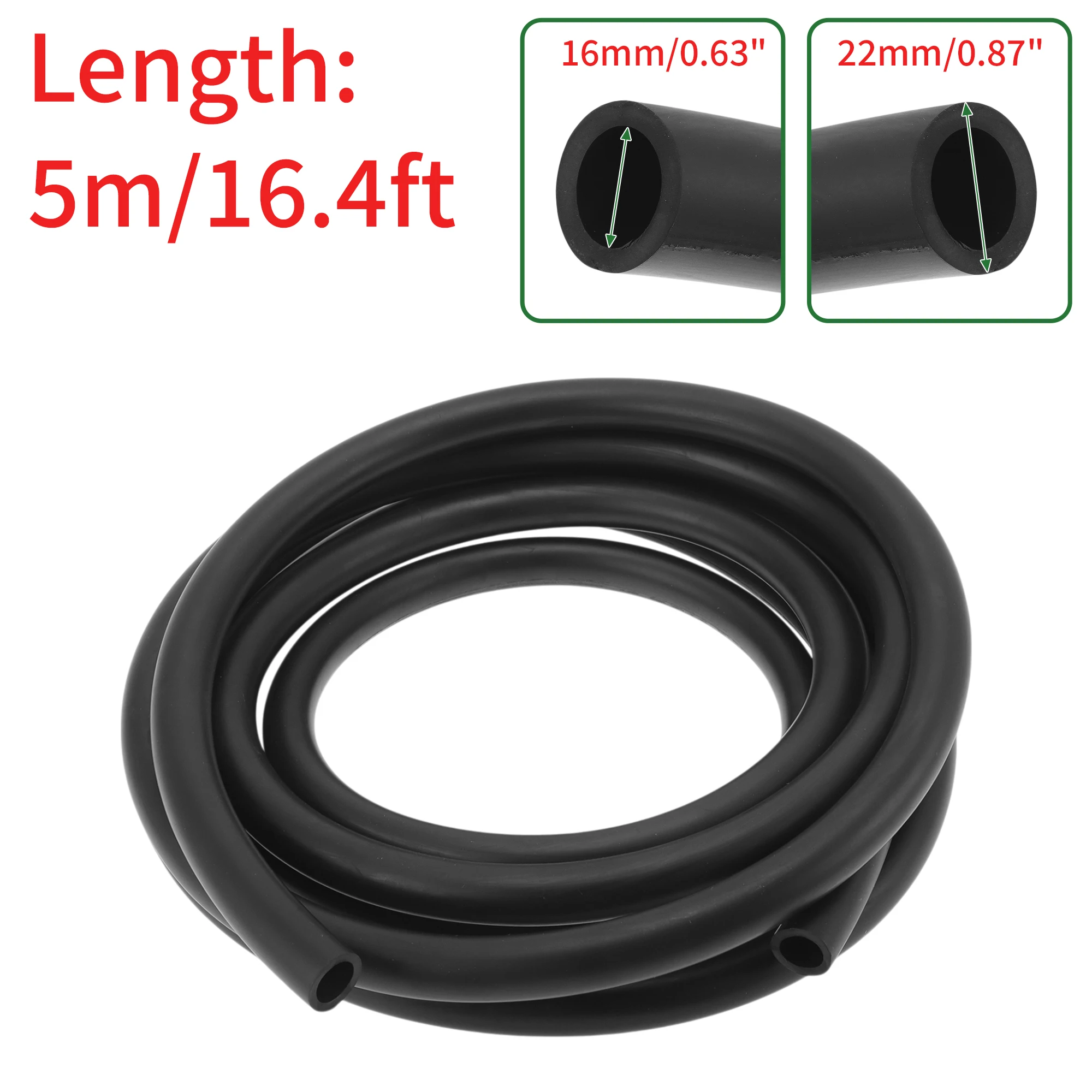 

UXCELL Шланги для смазочного масла 16 мм/0,63 дюйма 22 мм/0,87 дюйма 5 м/16,4 фута Водяной шланг Трубка