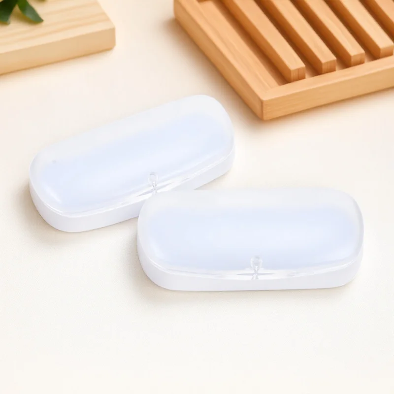 

2pcs Glasses Case Small Lightweight Frosted Eyeglass Storage Box Portable Pvc Holder For Travel Business School