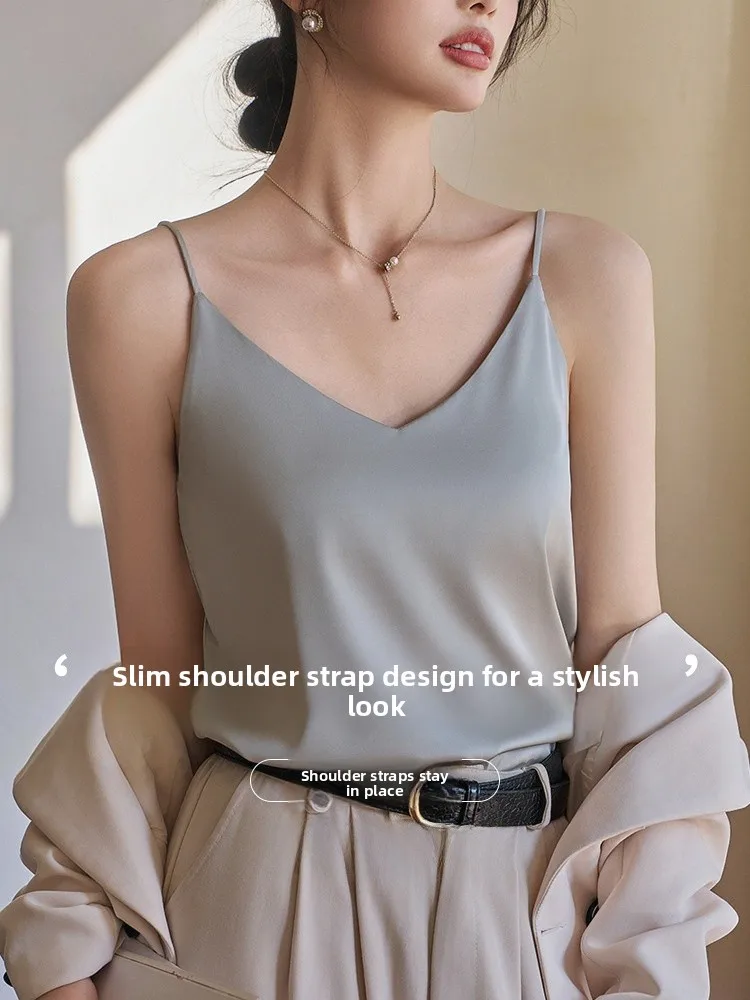 

Women's One-Piece Svel Vest 2025 New Summer Outerwear with Chest Pad Csole Base irt Ladies' Top Strap Design