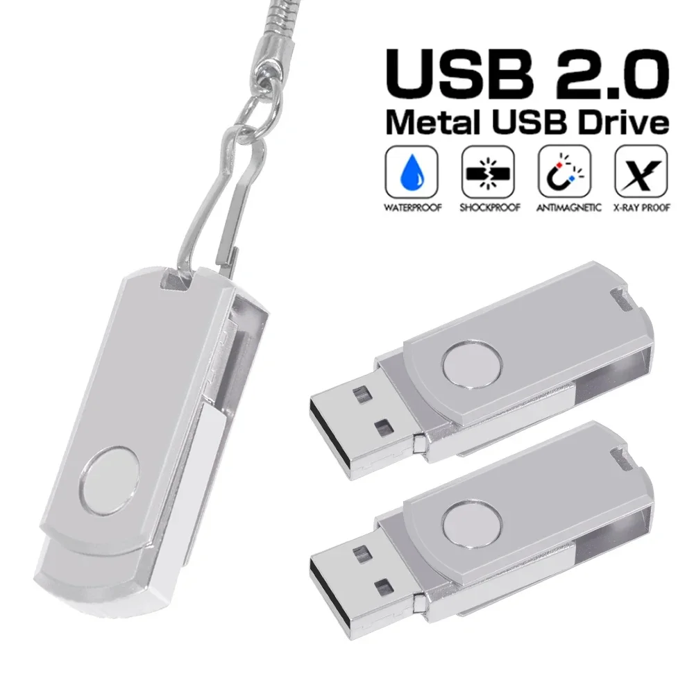 Flash Drive With Micro usb Adapter 2 in 1 Metal Stainless Steel Pendrive 2.0 8GB 16GB 32GB 64GB 128GB Waterproof U stick