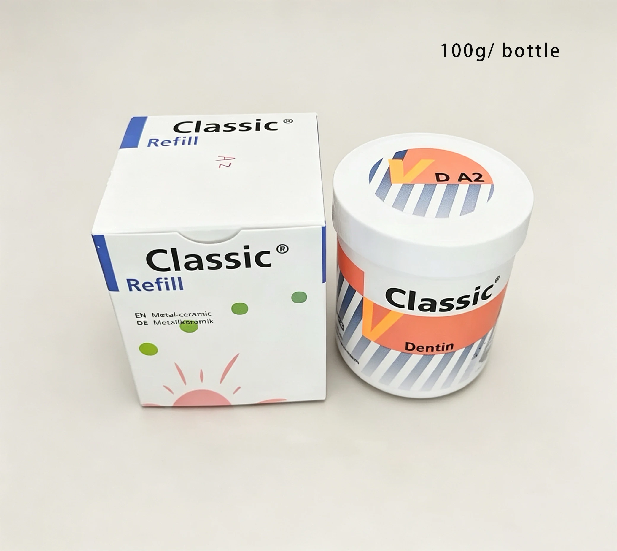 IPS Classic Dentin Porcelain Powder Metal Ceramic Dental Lab Refill High Temp Shade Masking Restorative For Teeth Crown Veneer