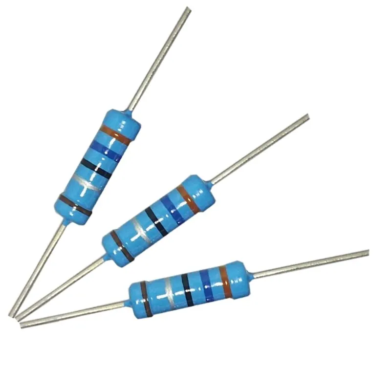 200PCS 1/8W Metal Film Resistor 1% Five-color Ring Power Resistor 0.1~1M 2 10R 47 100 220 360 1K 2.2K 10K 22K 4.7K 100K Oh