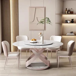 Plastic Folding Tables Table Dining Sedentary Room Set Kitcjen Home Furniture Dinning Sets Round Juegos De Comedor Muebles