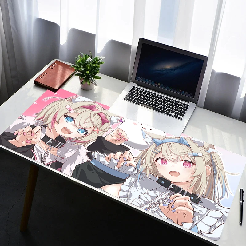 

Коврики для мыши, защитный коврик для стола, игровой Hololive Mococo Fuwawa Abyssgard, коврик для мыши, декор офисного стола, клавиатура, длинный коврик, коврики для геймера